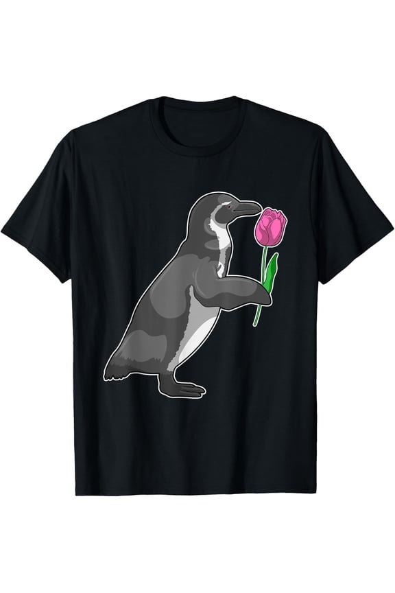 Penguin Tulip Flower T-Shirt