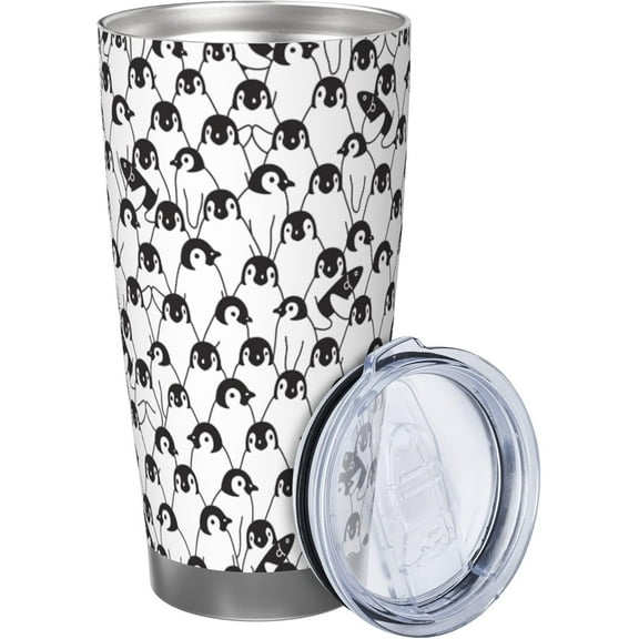 Penguin Tumbler Cute Penguin Gifts 20oz Tumblers with Lid Gift for Girl Daughter Women Man Best Friend Sister Animal Lovers Christmas Birthday Presents