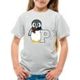 thumbnail image 1 of Penguin Varsity P - Cozy Mascot Emoji Graphic Youth's T-shirt, 1 of 4