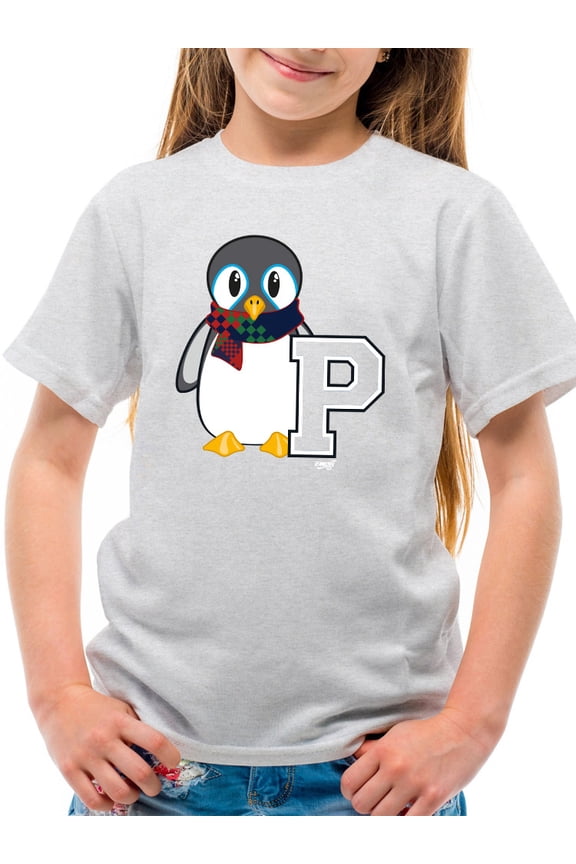 Penguin Varsity P - Cozy Mascot Emoji Graphic Youth's T-shirt