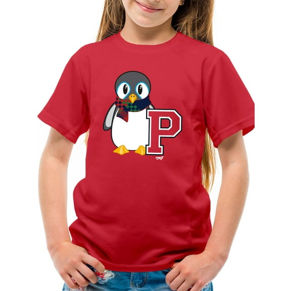 Penguin Varsity P - Cozy Mascot Emoji Graphic Youth's T-shirt
