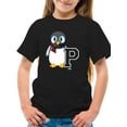 thumbnail image 1 of Penguin Varsity P - Cozy Mascot Emoji Graphic Youth's T-shirt, 1 of 4