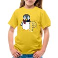 thumbnail image 1 of Penguin Varsity P - Cozy Mascot Emoji Graphic Youth's T-shirt, 1 of 4