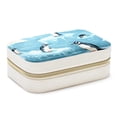 thumbnail image 1 of Penguin Velvet Portable Jewelry Organizer Box with Removable Compartment - Earring Holder and Gift Jewelry Box, 1 of 7
