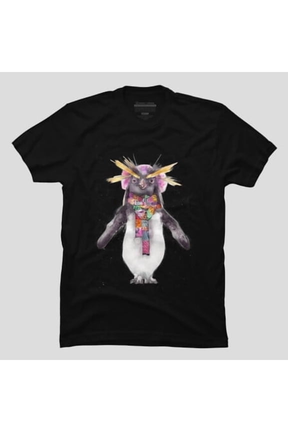 Penguin W Minimalist Letter Animal, H32541 T-Shirt, for Men and Women, Up to Size 5XL