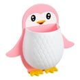 thumbnail image 1 of ​Penguin Wall Mounted Storage Rack 2.2x7.9x7.7in - No-Drill Bathroom Shelf for Toothbrush/Makeup/Remote Control, Drainage Hole Plastic Organizer (Dorm/Bedside)​, 1 of 4