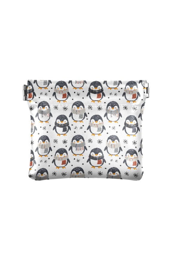 Penguin Wallet Small PU Leather Change Pouch Wallet for Women