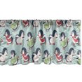 thumbnail image 1 of Ambesonne Penguin Valance Pack of 2, Arctic Animals Ice Skating, 54"X12", Pale Seafoam Multicolor, 1 of 2