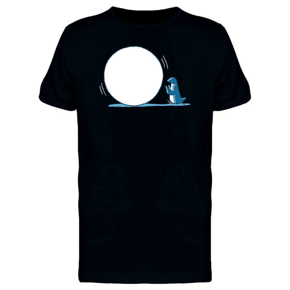 Penguin With A Big Snowball Tee Men's -Image by Shutterstock