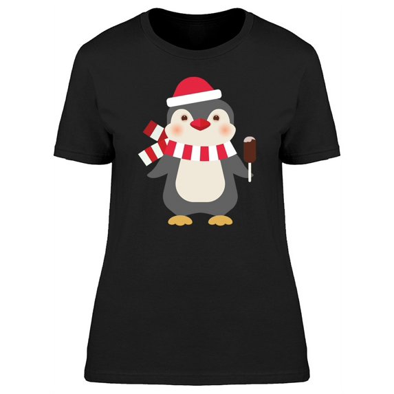 Penguin With A Popsicle T-Shirt Women -Image by Shutterstock, Female Large