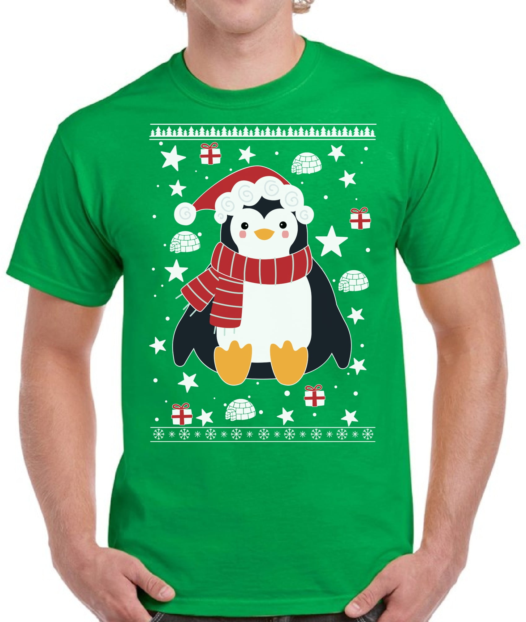 Penguin Xmas Print TShirt for Men Christmas Gift Mens S M L XL 2XL