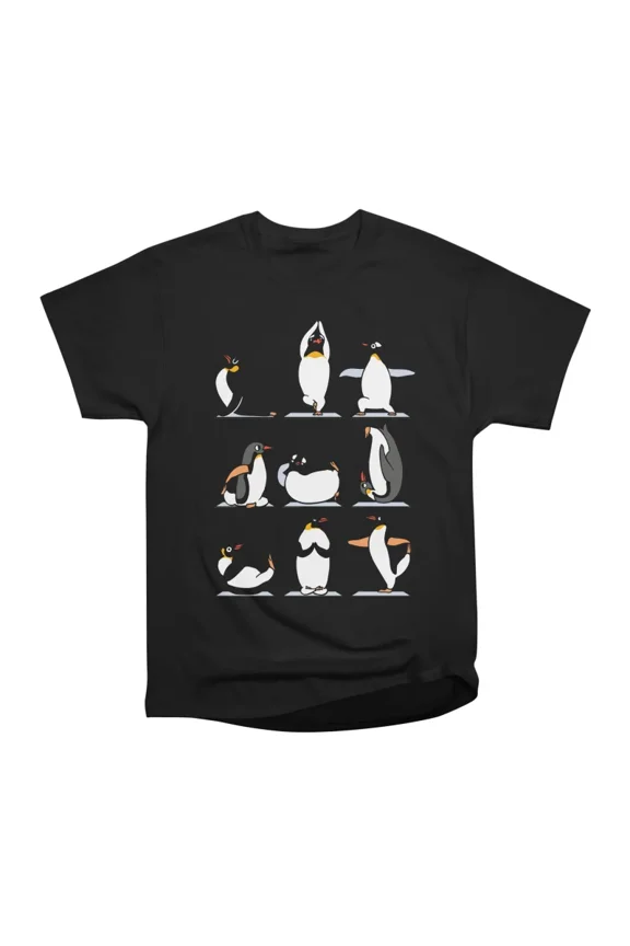 Penguin Yoga T-Shirt Tee Gift For Him Merch For Her Apparel For Friend
