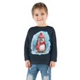 thumbnail image 1 of Penguin in a Scarf - Toddler Long Sleeve Tee, 1 of 4