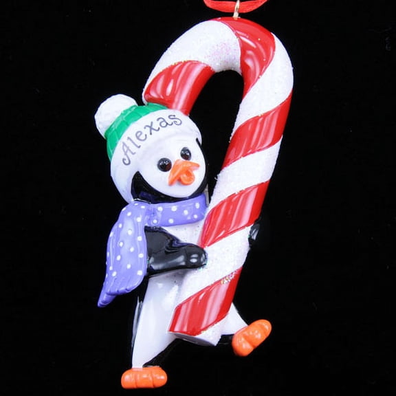 Penguin Candy Cane Ornament