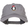 thumbnail image 1 of Penguin with Santa Hat Embroidered Unstructured Cap - Grey OSFM, 1 of 5
