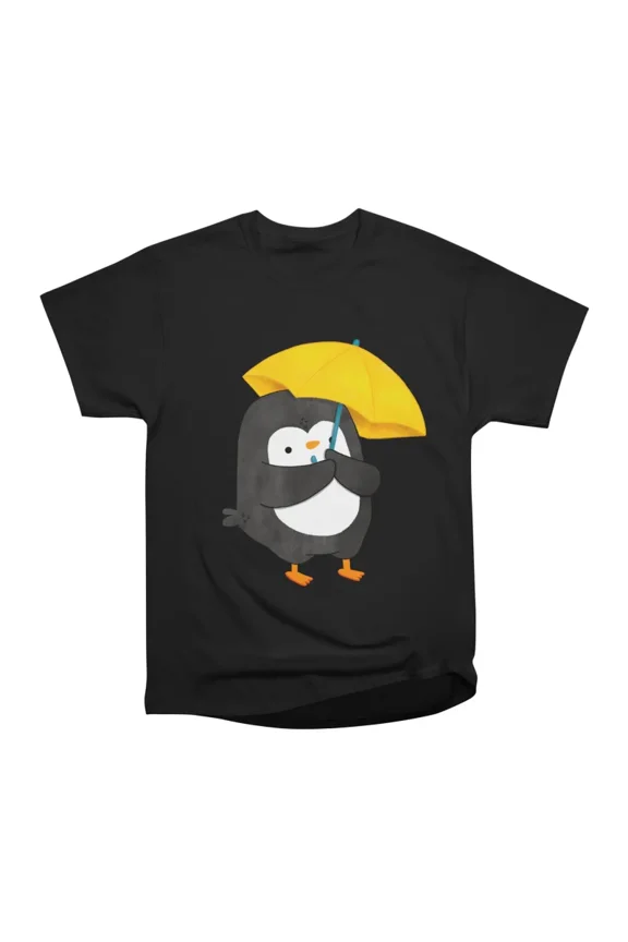 Penguin with yellow umbrella T-Shirt Tee Gift For Him Merch For Her Apparel For Friend