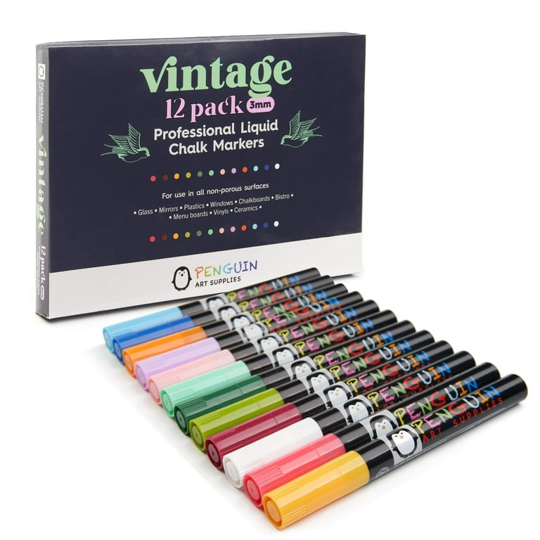 PENGUIN ART SUPPLIES 28 Colors Dual Tip Paint Pens - 5mm & 3mm
