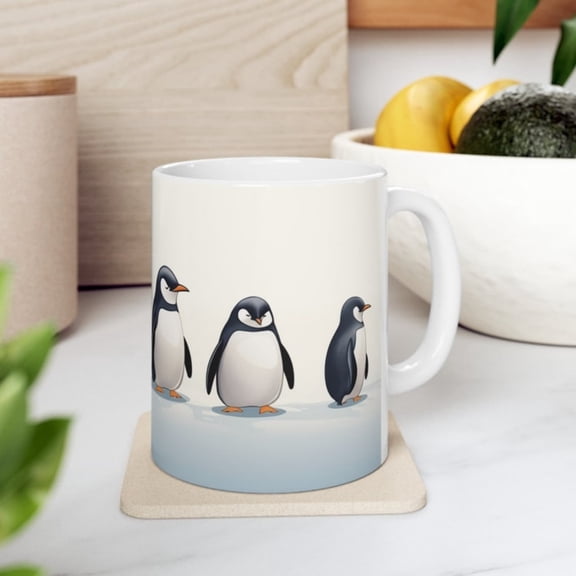 Penguins Coffee Mug Penguin Ceramic Mug Gift Penguin Lover Cute Penguins Gift.