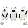 thumbnail image 1 of Penguins Cute Set of 3 - 12" Vinyl Sticker Waterproof Decal, 1 of 1