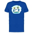 thumbnail image 1 of Penguins Ice Skating Cartoon T-Shirt Men -Image by Shutterstock, Male Small, 1 of 2