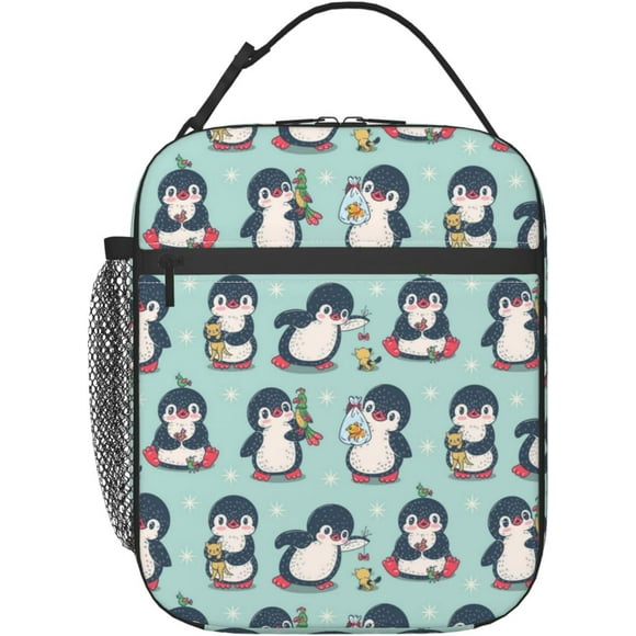 Penguins Insulated Lunch Bag, Lunch Box for Office Travel, Lunch Bag for Men and Women
