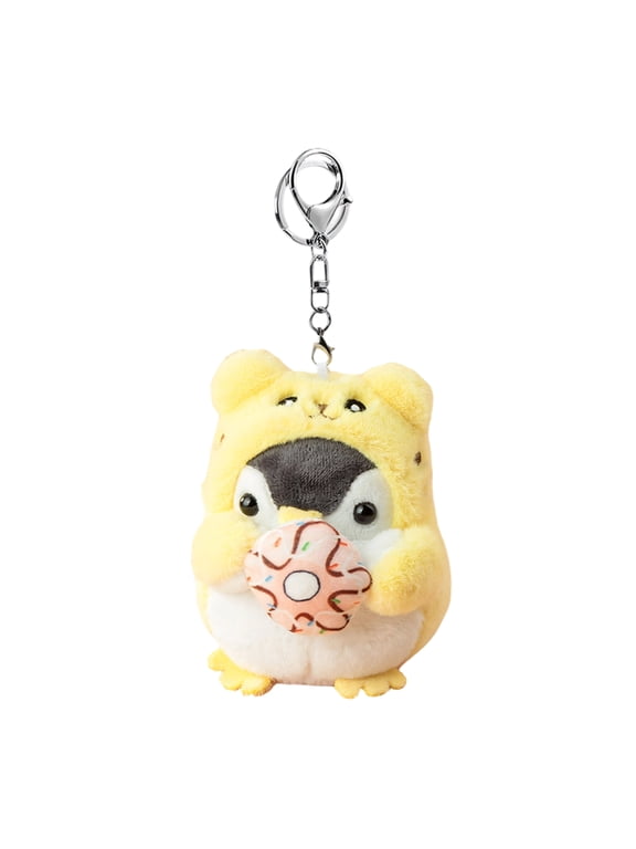 Penguins Key Chain For Daily Use Soft Plush Keyring Stylish Backpack Charm with Metal Rings Purse Decoration