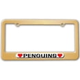 thumbnail image 1 of Penguins Love with Hearts License Plate Frame, 1 of 1
