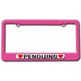 thumbnail image 1 of Penguins Love with Hearts License Plate Tag Frame, Multiple Colors, 1 of 1