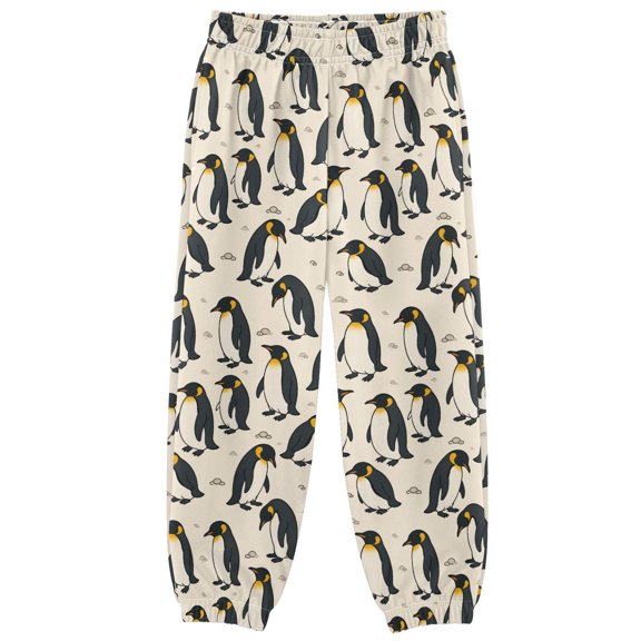 Penguins Winter Boys Pants Kids Casual Sweatpants Joggers Toddler Sports Pants 3-10 Years