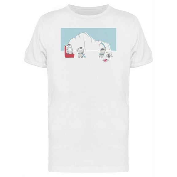 Penguins With Ice Berg T-Shirt Men -Image by Shutterstock, Male x-Large