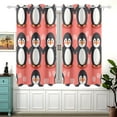 thumbnail image 1 of Penguins in Pink Curtain Black Out Thermal Insulation Curtains Aesthetic 54 Inch Length for Bedroom Living Room 2 panels set, 1 of 5