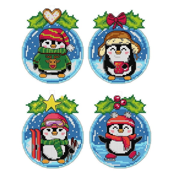 Penguins in a Bauble 206CS Counted Cross-Stitch Kit