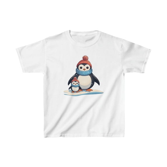 Penguins in the Snow - Kids Heavy Cotton™ Tee