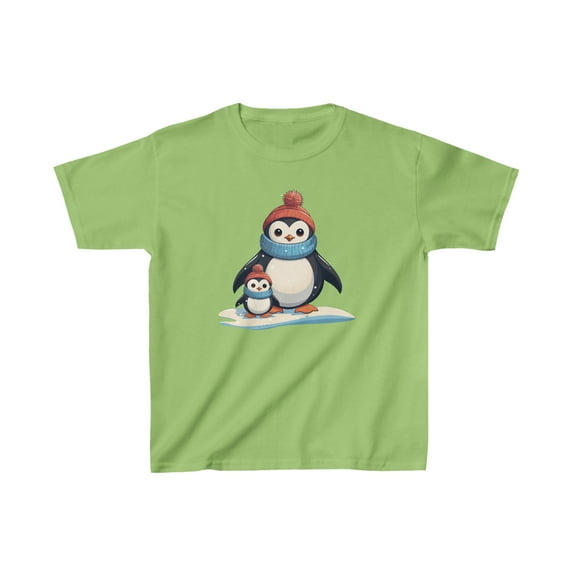 Penguins in the Snow - Kids Heavy Cotton™ Tee
