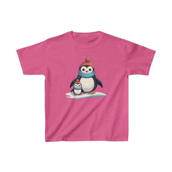 Penguins in the Snow - Kids Heavy Cotton™ Tee