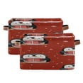 thumbnail image 1 of Penguins with Christmas Presents Cartoon Square Storage Bins with Handles Collapsible Containing Box 2 Packs, 1 of 9