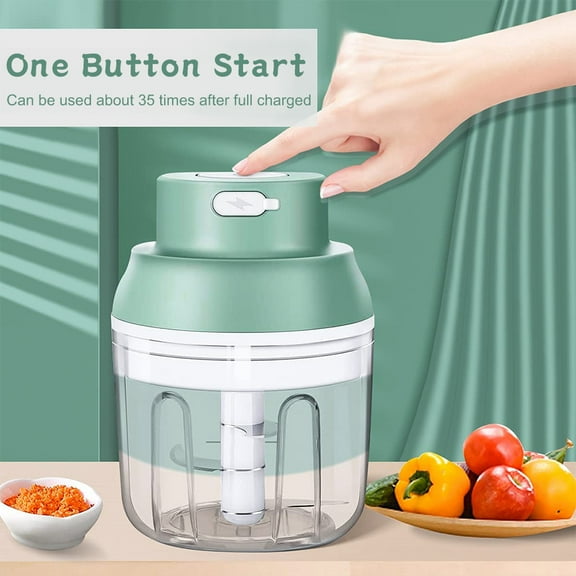Pengxiang 250 mL Handheld Electric Food Chopper, Dark Green