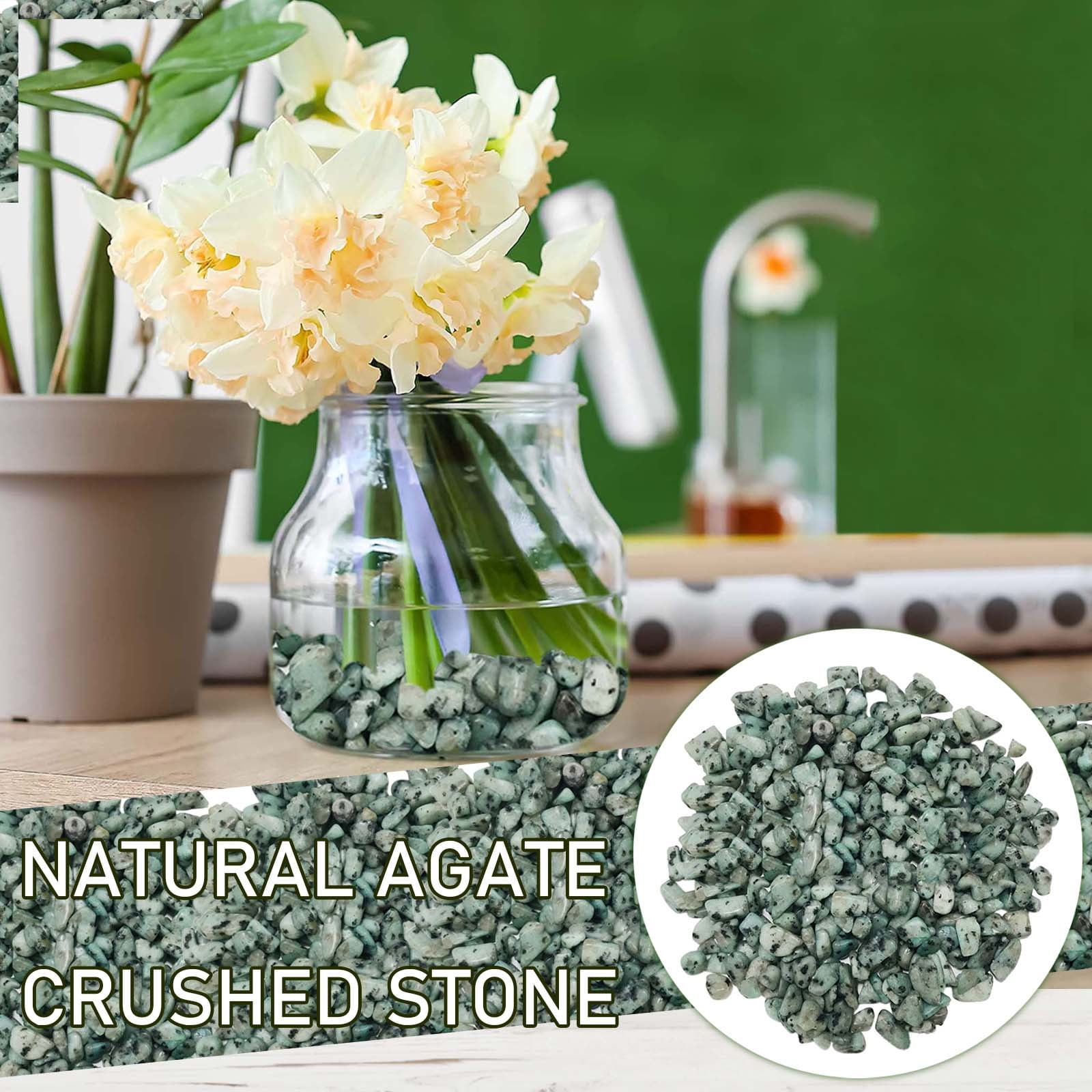 Pengzhipp Decorative Rocks Green Stones Polished River For Ornamental