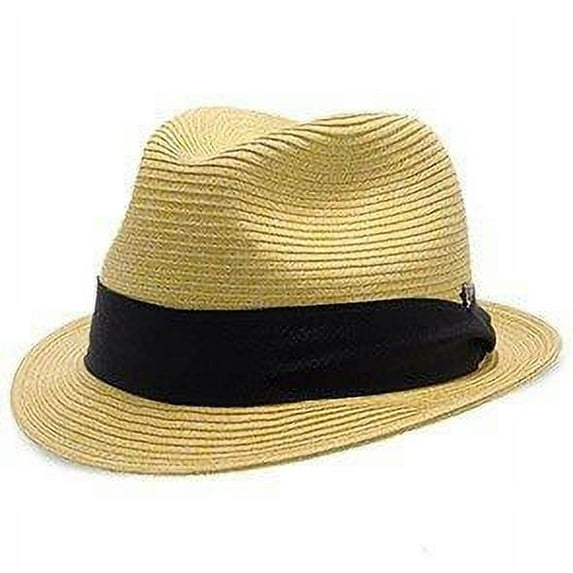 Walrus Hats Peninsula Natural Straw Fedora Hat – Lightweight Summer Hat for Men & Women, 100% Paper Braid Straw with Cotton Sweatband, Hat Band & Side Pin