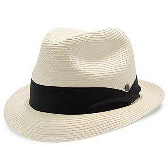 Walrus Hats Peninsula Natural Straw Fedora Hat – Lightweight Summer Hat for Men & Women, 100% Paper Braid Straw with Cotton Sweatband, Hat Band & Side Pin