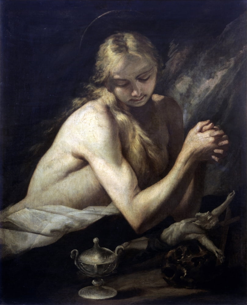 Penitent Magdalene Canvas Art - (24 x 36)
