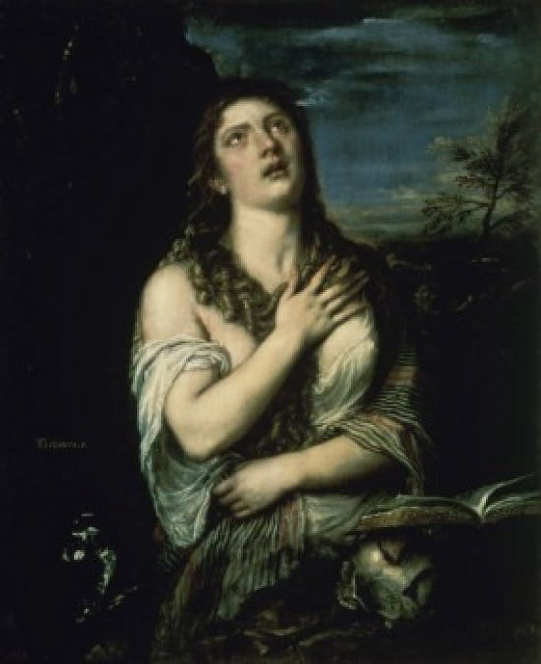 Penitent Magdalene ca 1560 Titian (ca 1485-1576 Italian) Oil on canvas State Hermitage Museum St Petersburg Russia Canvas Art - Titian (24 x 36)