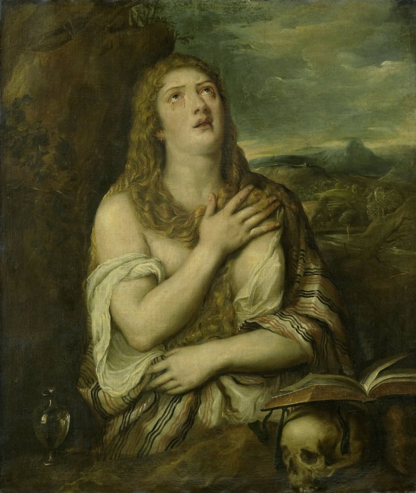 Penitent Mary Magdalene Canvas Art - (18 x 24)