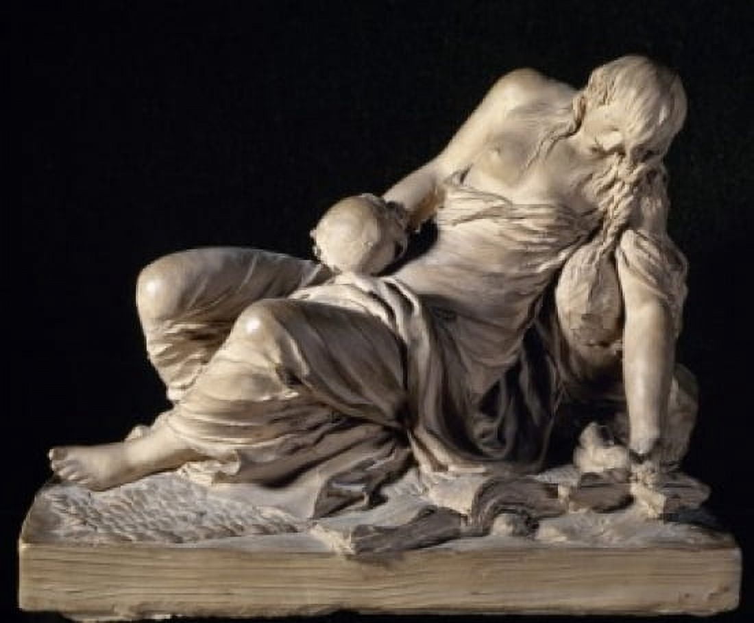 Penitent Mary Magdalene by Claude Michel (1738-1814) France Paris Musee du Louvre Canvas Art - Claude Michel (24 x 36)