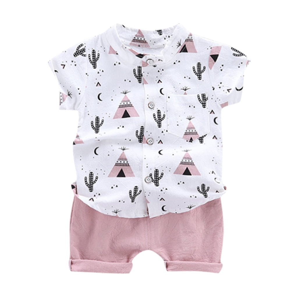 Penkiiy 1-4Years Infant Baby Boys Clothes Set T-shirt Tops+Shorts ...