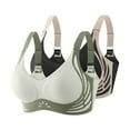 thumbnail image 1 of Penkiiy 2-Pack Women's Seamless Comfort Bras | Breathable Wirefree Everyday Wear, 1 of 2