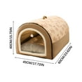 thumbnail image 1 of Penkiiy 2 in 1 Foldable Cat Beds with Removable Cushion Non-Slip Dog Bed House Cat Cave Washable Covered Dog Bed Dog House, 1 of 4