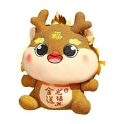 Penkiiy 2024 Chinese New Year Decorations, Year of The Dragon 2024 Spring Festival Decor, Lunar New Year Dragon Stuffed Animal Plush Toy, Soft Red Dragon 2024 Mascot Zodiac Toys, 7.9 inches