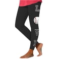 thumbnail image 1 of Penkiiy 2024 Leggings for Women Baseball Graphic Letter Print High Waist Yoga Tights Fashion Ultra Soft Yoga Pants for Running XL Black, 1 of 4