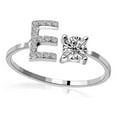 thumbnail image 1 of Penkiiy 26 Letters Rings for Women - Diamond Rhinestone Studded Zirconia Open Adjustable Rings Jewelry Accessory Gifts, 1 of 3